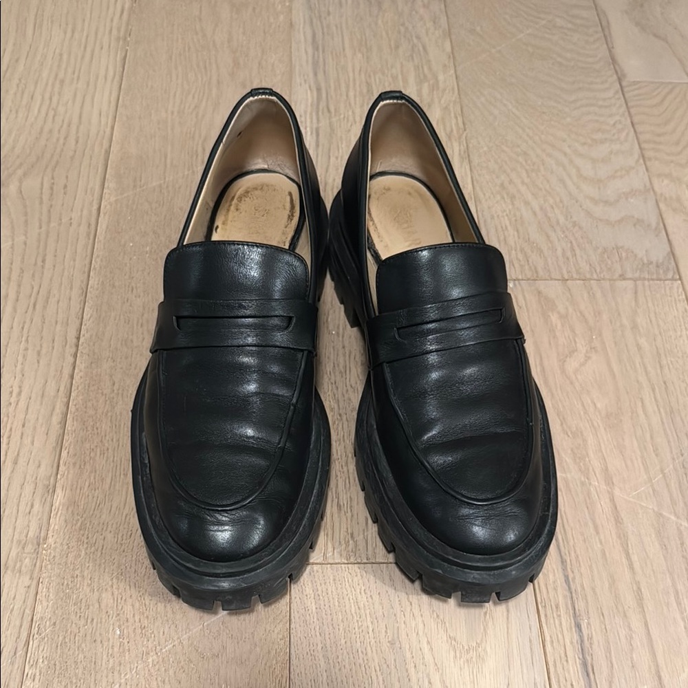 Stuart Weitzman - Black Leather Loafers